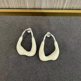 Niche Geometric Irregular Enamel Glazes Earrings - floysun