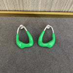 Niche Geometric Irregular Enamel Glazes Earrings - floysun