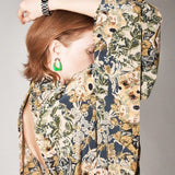 Niche Geometric Irregular Enamel Glazes Earrings - floysun