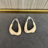 Niche Geometric Irregular Enamel Glazes Earrings - floysun