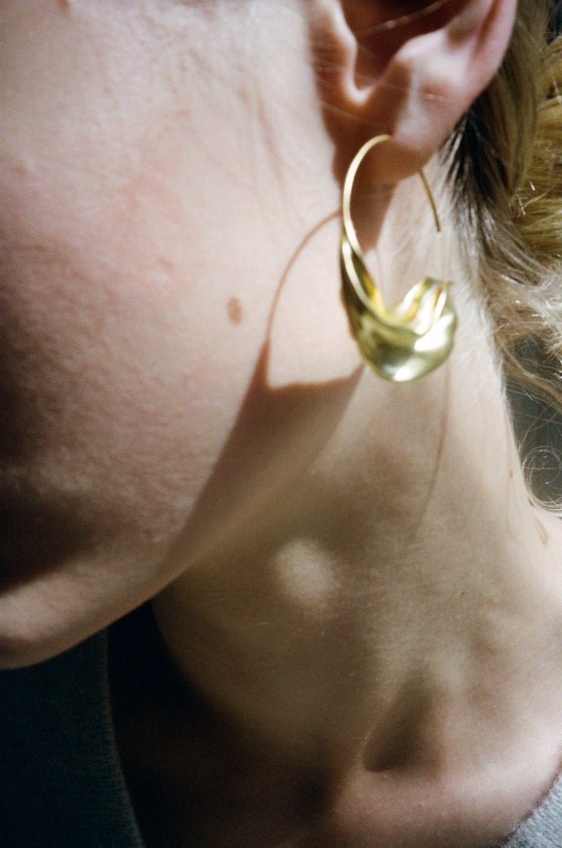 Niche Vintage Gold Half - Hoop Earrings - floysun
