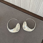 Niche Vintage Gold Half - Hoop Earrings - floysun