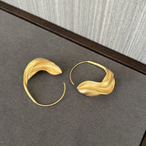 Niche Vintage Gold Half - Hoop Earrings - floysun