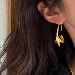 Niche Vintage Gold Half - Hoop Earrings - floysun
