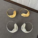 Niche Vintage Gold Half - Hoop Earrings - floysun