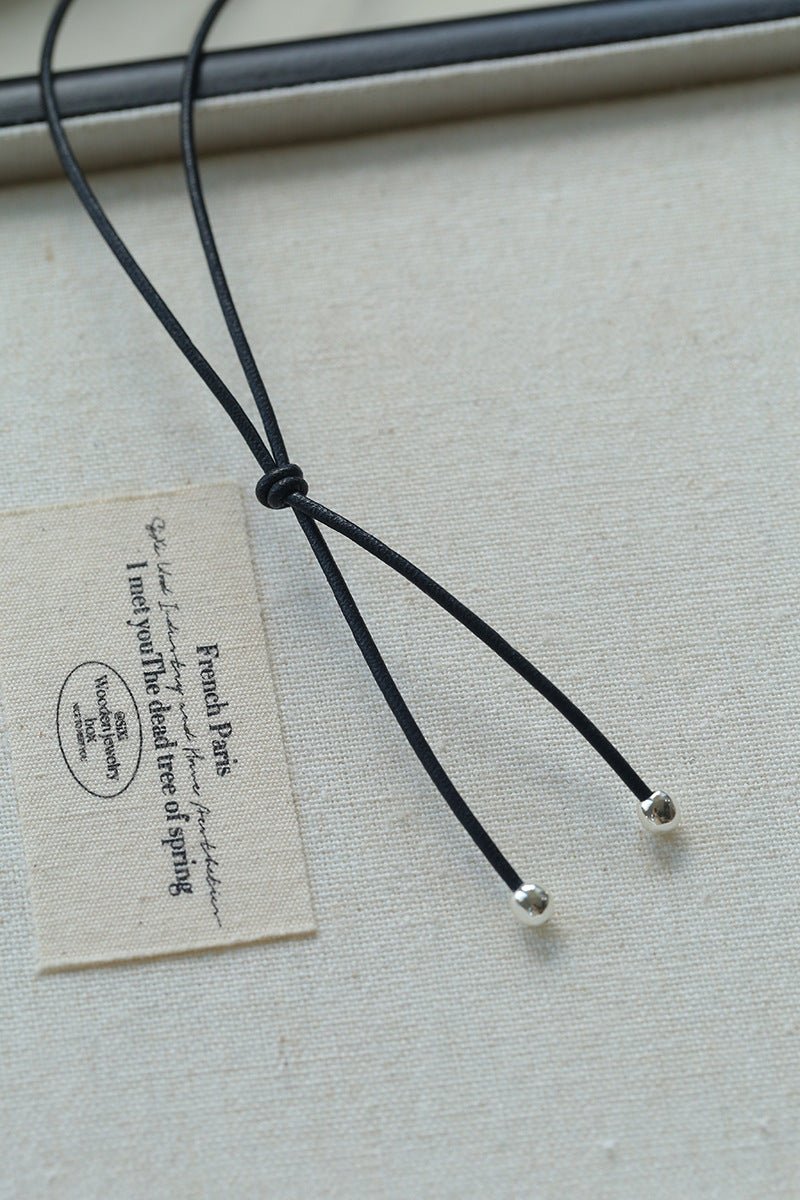 Noir Drop – Adjustable Black Onyx Teardrop Necklace - floysun