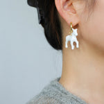Nomadic Horse Enamel Drop Earrings – 3D Horse Design - floysun