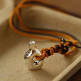 Nomadic Woven Basket & Flask Pendant Necklace - floysun