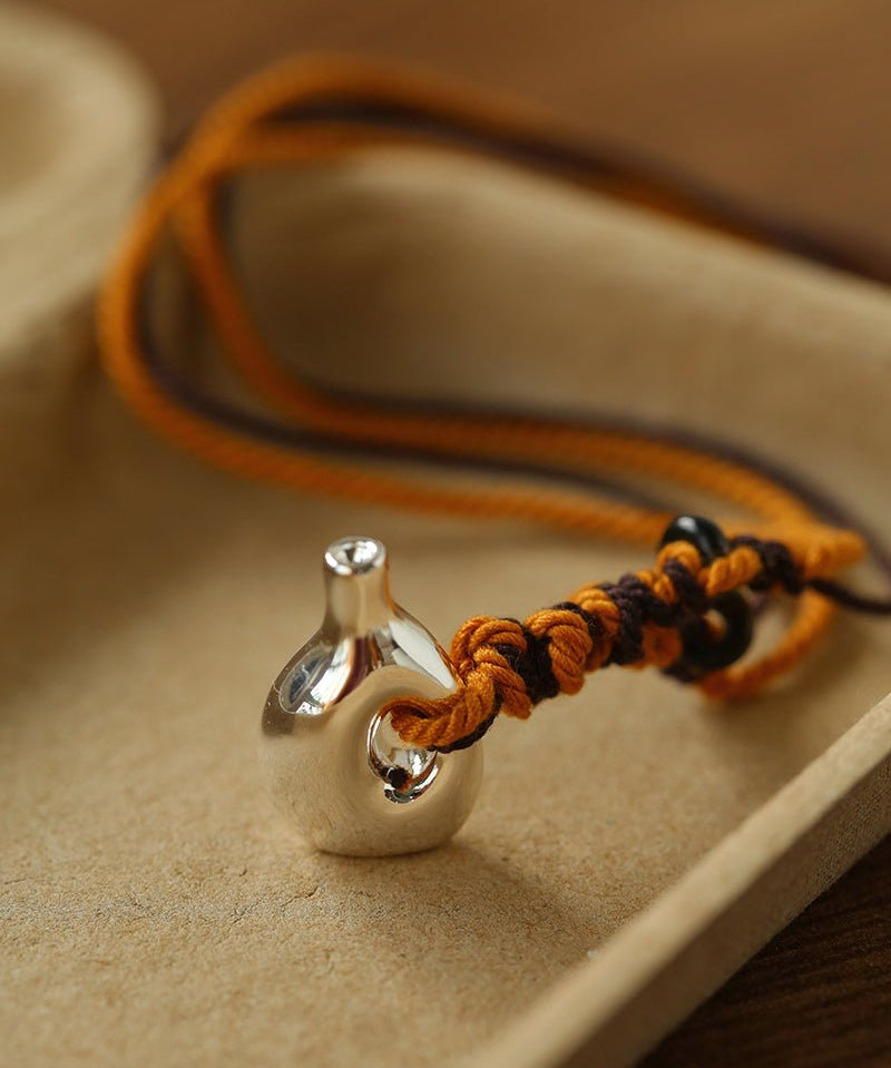 Nomadic Woven Basket & Flask Pendant Necklace - floysun