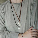 Nomadic Woven Basket & Flask Pendant Necklace - floysun