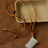 Nomadic Woven Basket & Flask Pendant Necklace - floysun