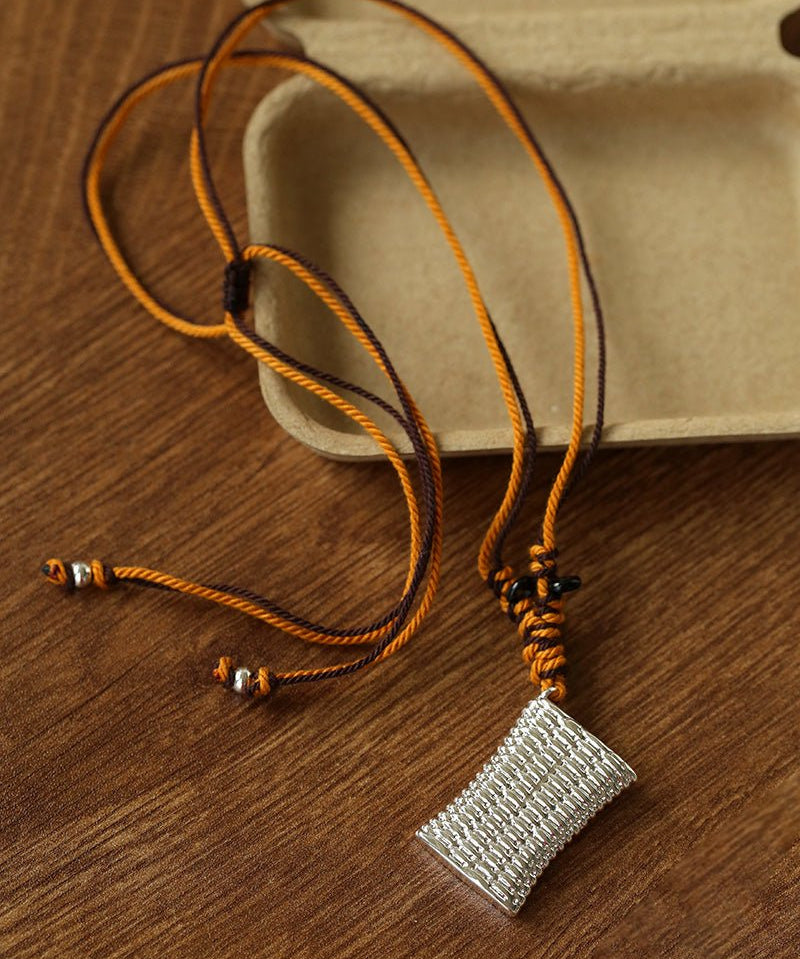 Nomadic Woven Basket & Flask Pendant Necklace - floysun