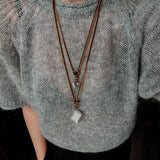 Nomadic Woven Basket & Flask Pendant Necklace - floysun