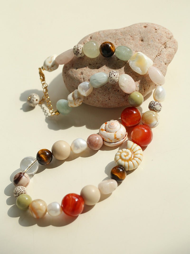 Ocean Encounter Artisan Treasure Bead Necklace - floysun