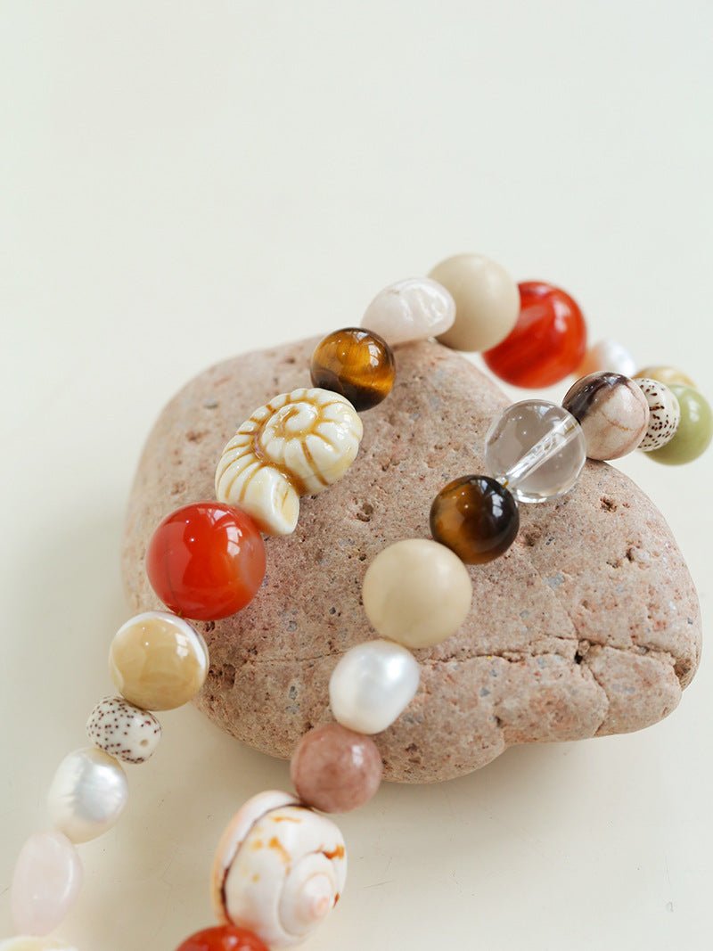 Ocean Encounter Artisan Treasure Bead Necklace - floysun