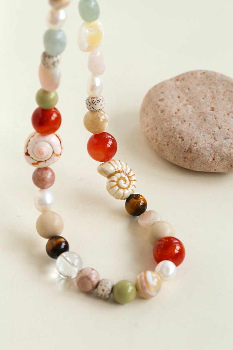 Ocean Encounter Artisan Treasure Bead Necklace - floysun