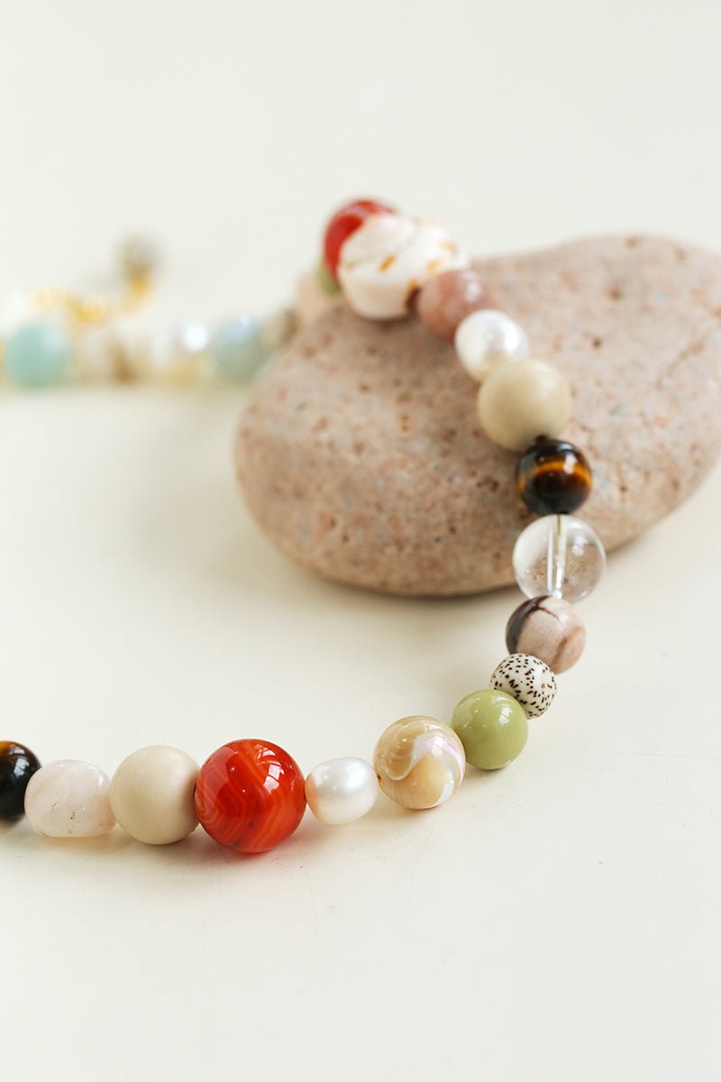 Ocean Encounter Artisan Treasure Bead Necklace - floysun