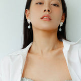 Ocean's Hidden Treasure Aquamarine Earrings Single Bead Design - floysun