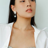 Ocean's Hidden Treasure Aquamarine Earrings Single Bead Design - floysun