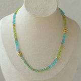 Olive Crystal Beads Necklace - floysun