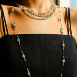 Olive Crystal Beads Necklace - floysun