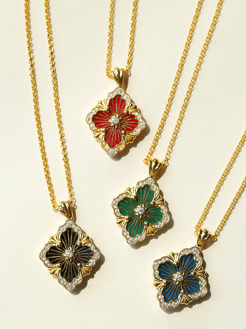 Opera Tulle Lace Clover Necklace – Inspired by Buccellati - floysun