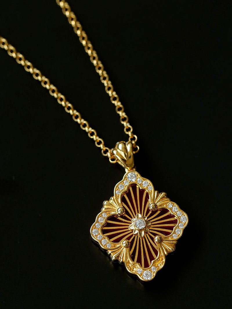 Opera Tulle Lace Clover Necklace – Inspired by Buccellati - floysun