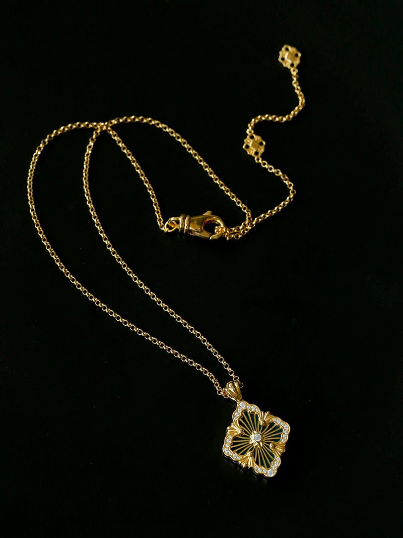 Opera Tulle Lace Clover Necklace – Inspired by Buccellati - floysun