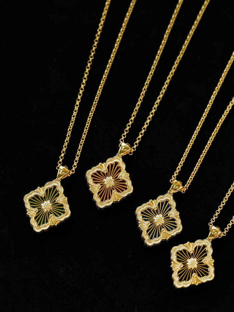 Opera Tulle Lace Clover Necklace – Inspired by Buccellati - floysun