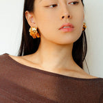 Orchid Metal Design Earrings - floysun