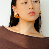 Orchid Metal Design Earrings - floysun