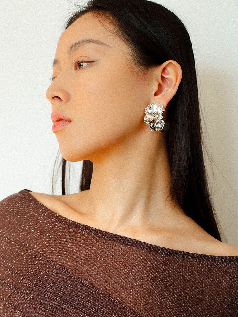 Orchid Metal Design Earrings - floysun