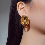 Orchid Metal Design Earrings - floysun