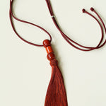 Oriental Tassel Necklace with Natural Gemstones – Handmade Chinese Knot Design - floysun
