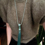 Oriental Tassel Necklace with Natural Gemstones – Handmade Chinese Knot Design - floysun