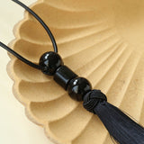 Oriental Tassel Necklace with Natural Gemstones – Handmade Chinese Knot Design - floysun