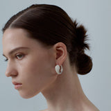 Ouroboros Enamel Hoop Earrings Unique & Minimalist Statement Piece - floysun