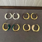 Ouroboros Enamel Hoop Earrings Unique & Minimalist Statement Piece - floysun