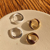 Ouroboros Enamel Hoop Earrings Unique & Minimalist Statement Piece - floysun