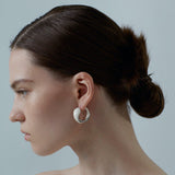 Ouroboros Enamel Hoop Earrings Unique & Minimalist Statement Piece - floysun