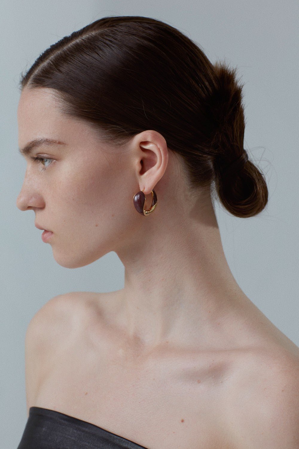 Ouroboros Enamel Hoop Earrings Unique & Minimalist Statement Piece - floysun