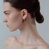 Ouroboros Enamel Hoop Earrings Unique & Minimalist Statement Piece - floysun