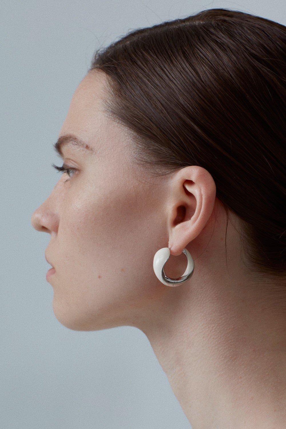 Ouroboros Enamel Hoop Earrings Unique & Minimalist Statement Piece - floysun