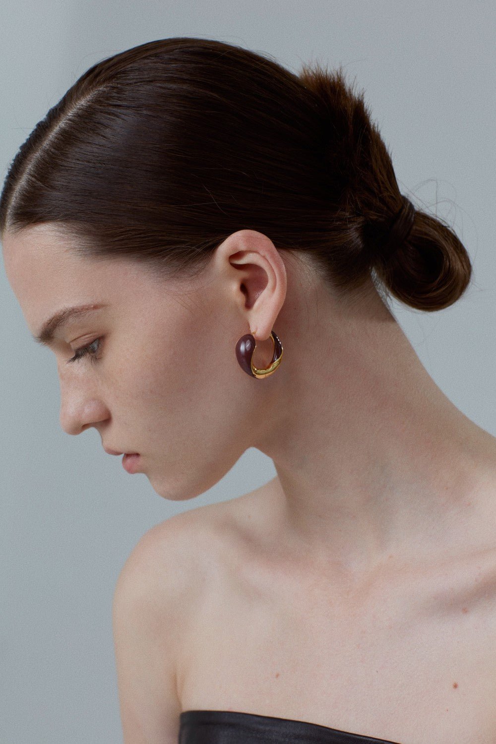Ouroboros Enamel Hoop Earrings Unique & Minimalist Statement Piece - floysun