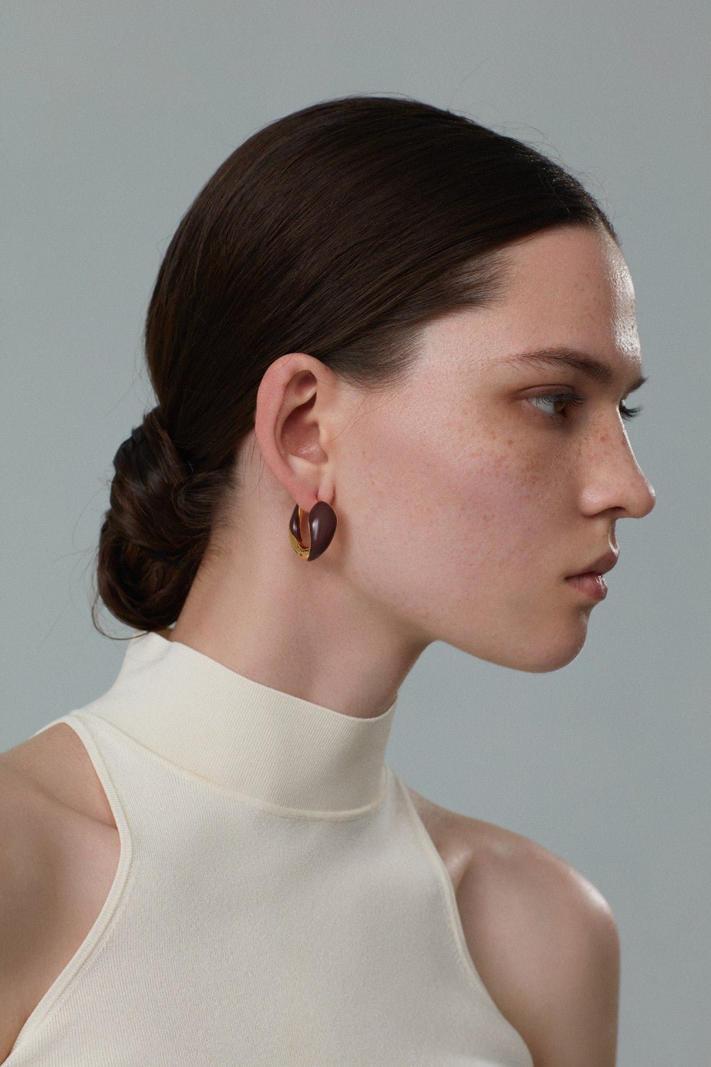 Ouroboros Enamel Hoop Earrings Unique & Minimalist Statement Piece - floysun