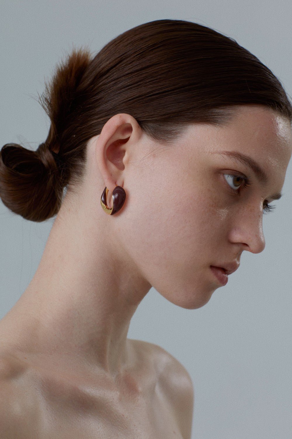 Ouroboros Enamel Hoop Earrings Unique & Minimalist Statement Piece - floysun