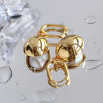 Oval Drop Baroque Shaped Pearl Earrings - floysun