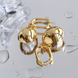 Oval Drop Baroque Shaped Pearl Earrings - floysun