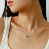 Pea Pod Dream – Colorful Glass Bead Necklace - floysun