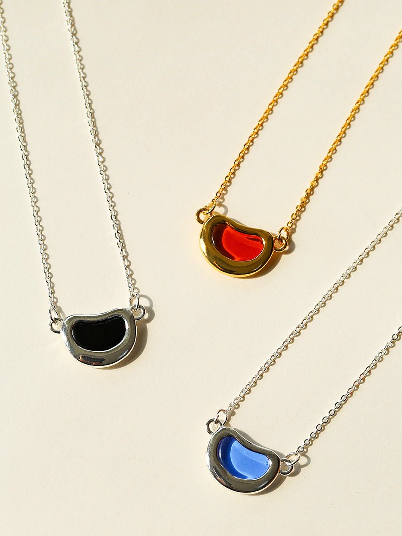 Pea Pod Dream – Colorful Glass Bead Necklace - floysun